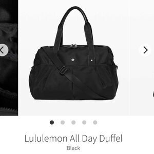 lululemon athletica Jet Black Duffel Bag